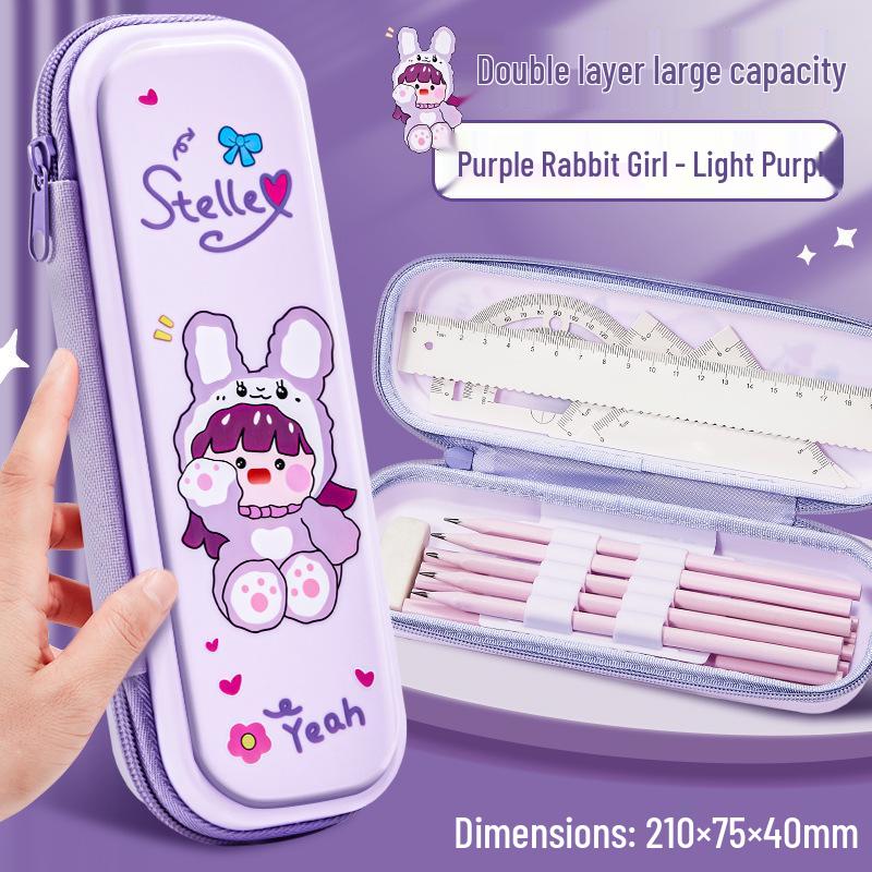 Capybara Pencil Case for Girls - Large Capacity Stationery Box for Primary School Students