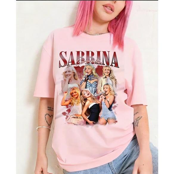 2026 Sabrina T-Shirt, Retro-Konzertmuster, Bequem und Atmungsaktiv, Geeignet für Männer und Frauen Y2k Hip Hop Streetwear Übergroßes T-Shirt