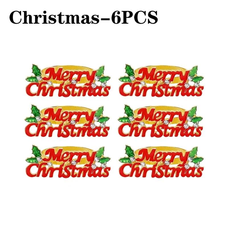 Holiday Christmas Thanksgiving Napkin Ring Holder Decorative Napkin Holder for Family Table Dinner Holiday Table Setting