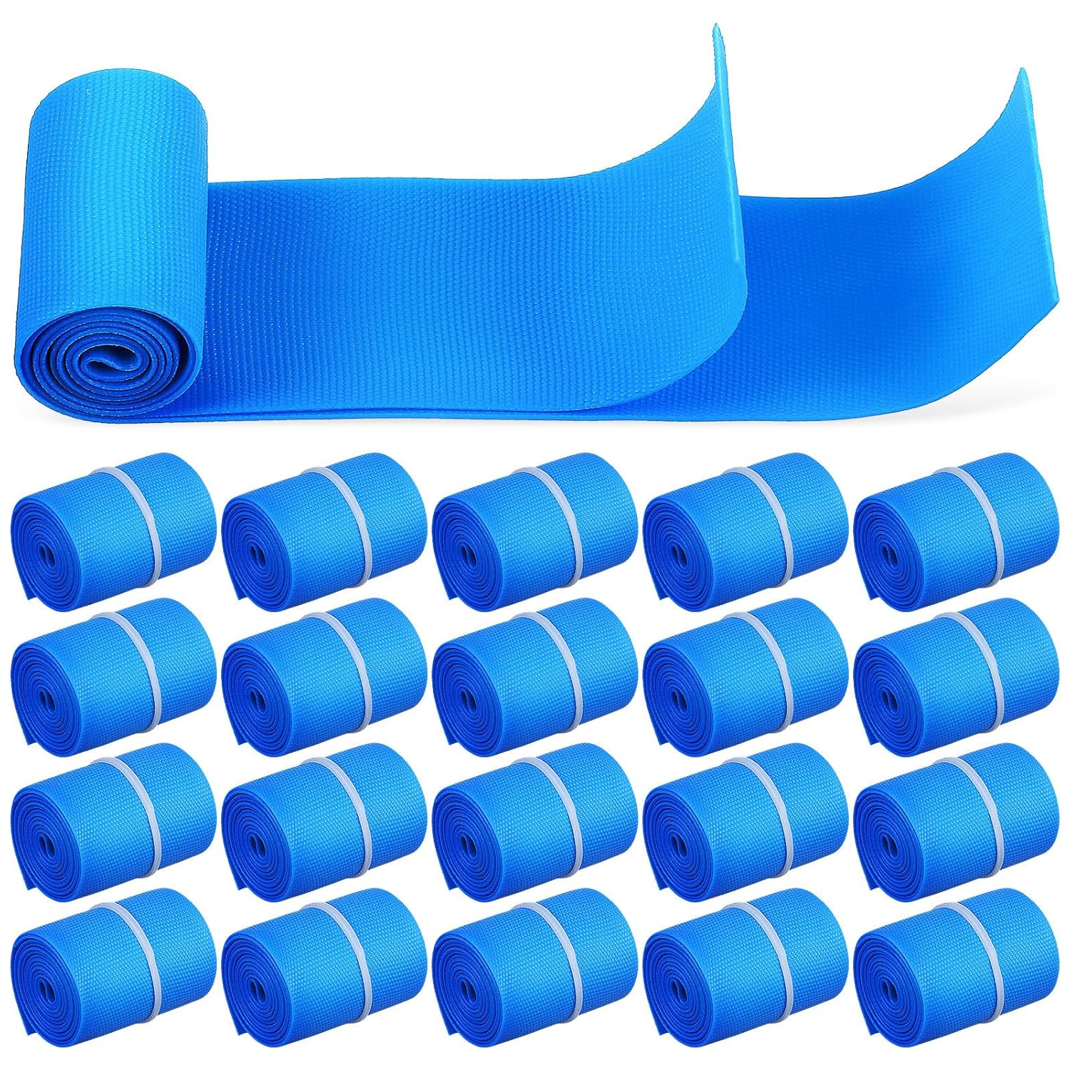 Healifty 20Pcs Latex-Free Tourniquet Disposable Tourniquet Tourniquet Band Rubber Single Use Tourniquet TPE Tourniquet 1 X 18 - Blue