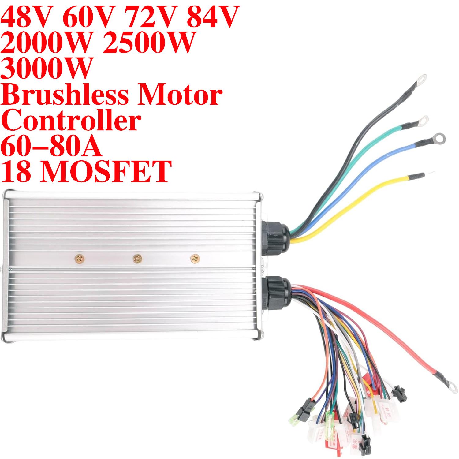 72V 2000W E-bike Controller Brushless Motor