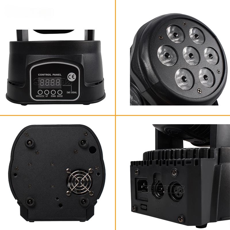 Outlet LED 7x18W Moving Head licht 4IN1 RGBWA + UV Professionelle für Wirkung bühne für Disco DJ Musik party Club Dance