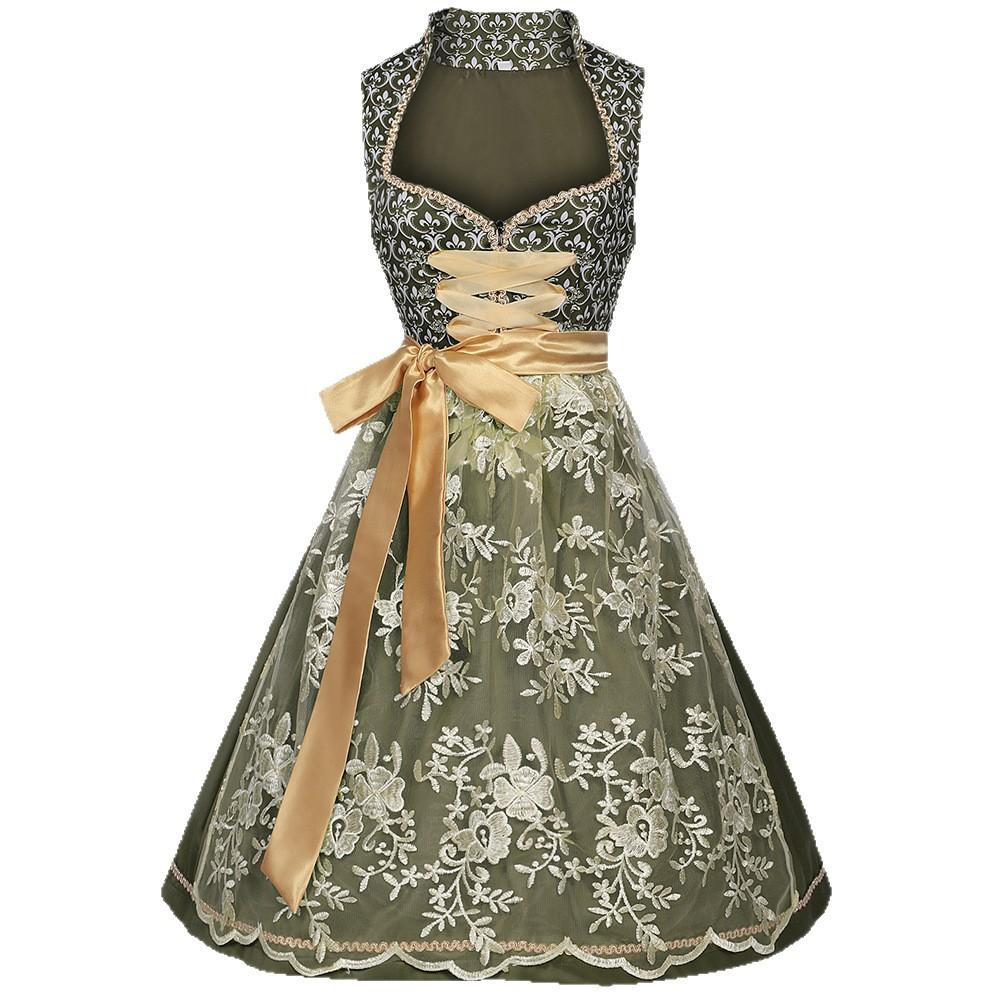 German Beer Dress Bavarian Traditional Clothing Oktoberfest Work Dress Dirndl for Women