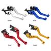 New 2Pcs Motorcycle Clutch Brake Handle Drum Lever Modified Horn Adjustable Hand Lever Motorcycle Accessories Aluminum Alloy