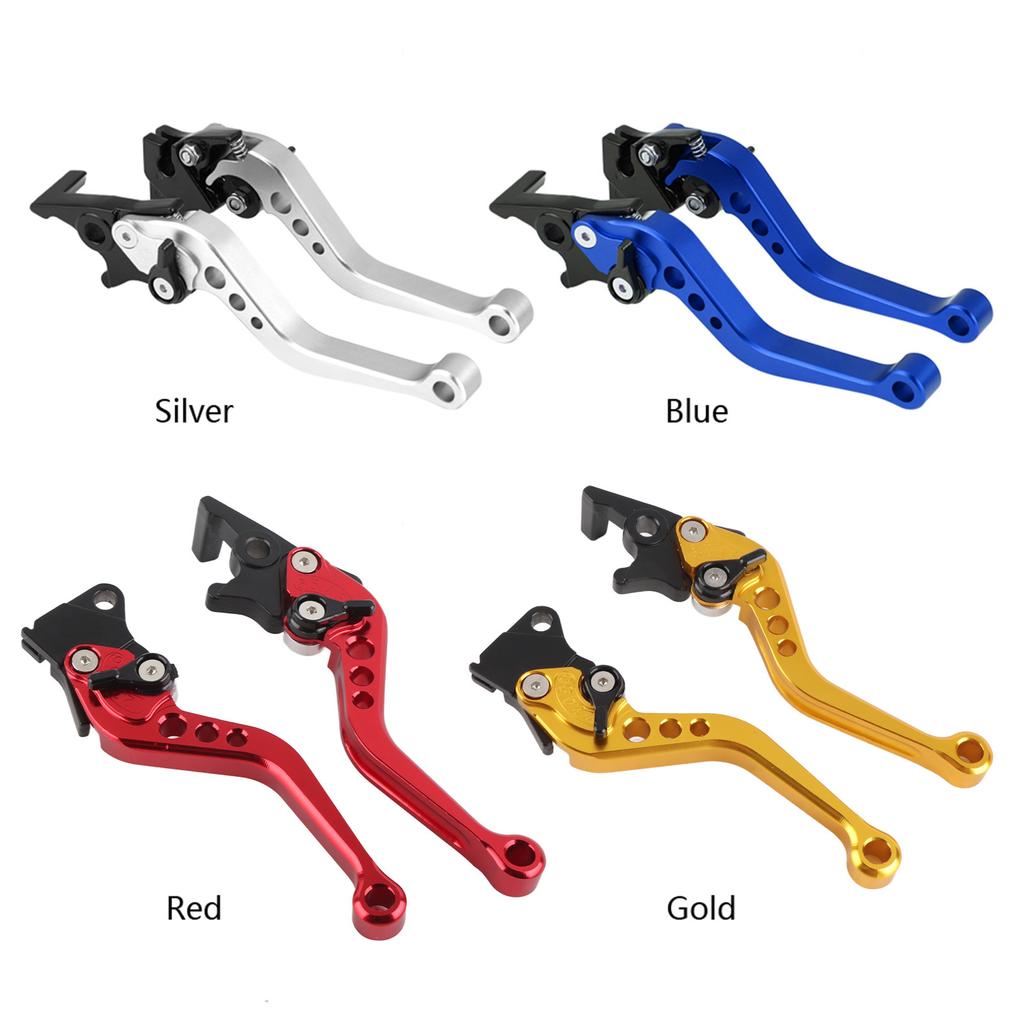 New 2Pcs Motorcycle Clutch Brake Handle Drum Lever Modified Horn Adjustable Hand Lever Motorcycle Accessories Aluminum Alloy
