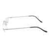 Qi Song Set Retro Glasses Metal Reading Glasses Stylish Reading Glasses Portable Senior Glasses with Case Cloth Prescription To Gold [Qi Song]