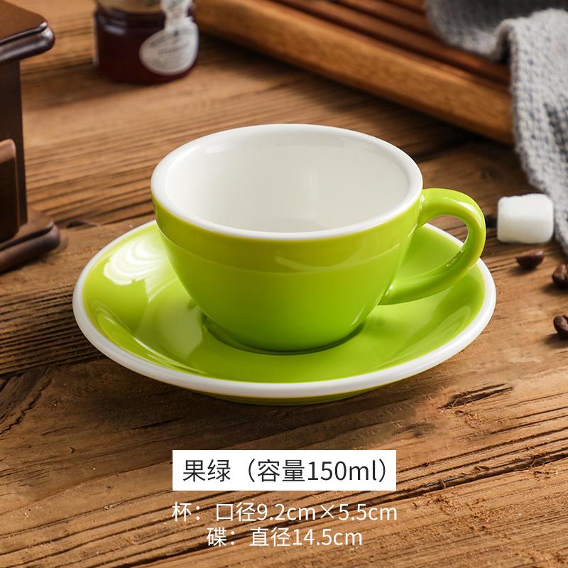 Yaratıcı Renk 150ml Espresso Fincanı ve Tabağı Ev Tatlı Tabağı Çay Fincanı Çift Kupası Hediye Ofis Kupası Masa Üstü Dekorasyonu