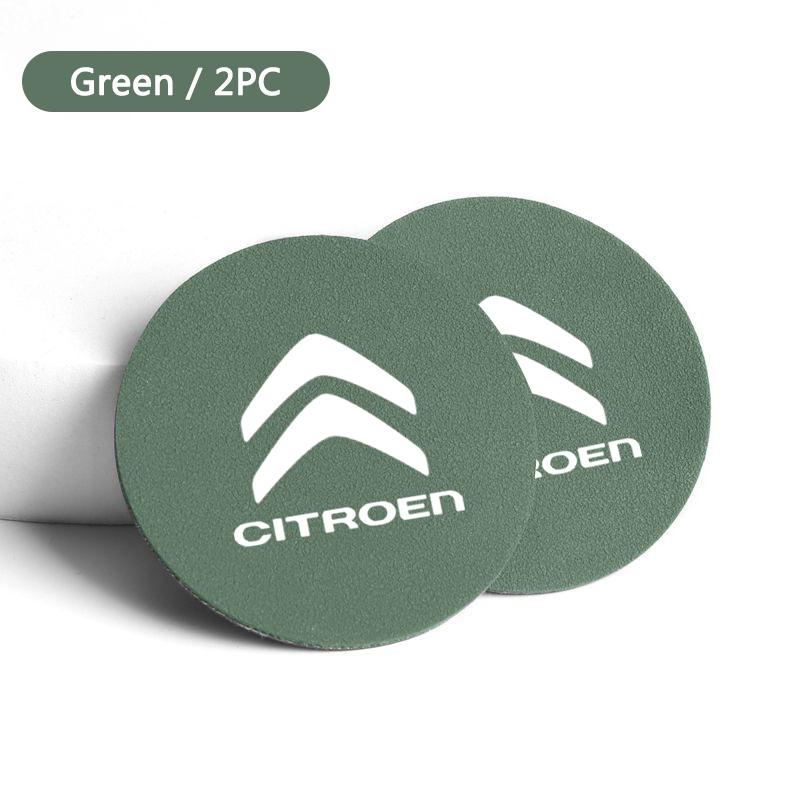2Pcs Car Anti Slip Mat Coaster Water Cup For Citroen C4 C3 C5 Aircross C1 C CROSSER Berlingo C Elysee C6 C2 Picasso Jumpy VTS C2