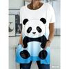 Summer Printed Short-sleeved T-shirt with Pockets