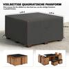 Garden Furniture Cover, Waterproof Patio Furniture Cover with Air Vent, 420D Oxford Fabric, 125 X 125 X 74 Cm, Black