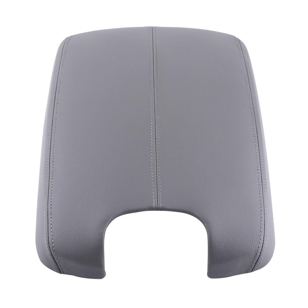 Artificial Leather Armrest Center Console Lid Cover For     2008-2012 Black