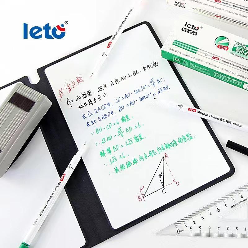 Marcador Branco Fino Apagável Letu 0,5mm - Caneta Criativa Colorida para Ensino e Escritório