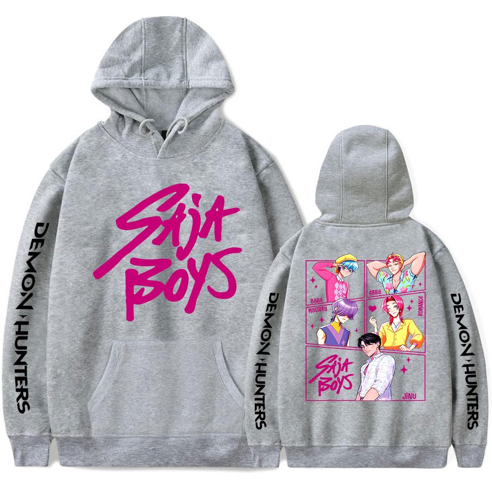 Autumn and Winter New Men's and Women's Hoodies Kpop Demon Hunter Movie Sweatshirts Warm Hooded Pullover Fashion Men's Printed Top