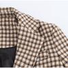 Fashion Plaid Overcoats Women Loose Lapel Button Long Sleeve Lady Coat Elegant Autumn Winter Fashion Female Outerwear