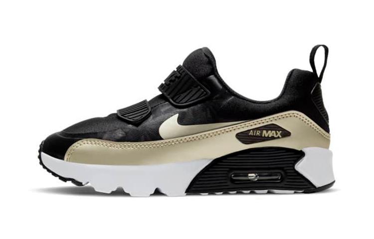 

Nike Air Max 90 Tiny Cushioning Low top Running Shoes Black Gold Children Aged 3 7 Years Old DC9200-091 28
