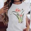 Women's Butterfly Tree Printed Harajuku Summer T-shirt Casual Round Neck Short Sleeve Top T-shirt Fashion Versatile Clothing