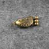 Copper Carp Bell Small Ornaments Desk Christmas Gift Decorations Retro Brass Keychain Pendants Feng Shui Home Decor Living Room