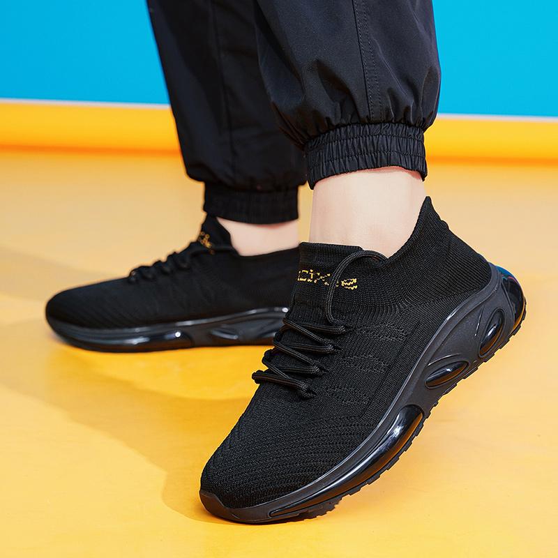 Men's Casual Sports Shoes Men's Foam Shock Absorption Sports Shoes Flying Mesh Breathable Socks Shoes