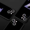 Letters Purple Flower Phone Case For iPhone 17 16 15 Pro Max 11 12 13 14 7 8 Plus SE 2020 X XR XS Cover Soft Black