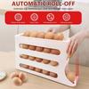 4-layer Refrigerator Egg Carrier Sliding Style Egg Organizer Automatic Scrolling Egg Storage Box Egg Holder Rack Kitchen Tool