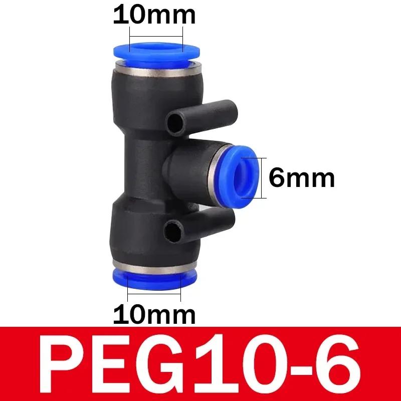 Pneumatic Fittings Quick Connector Air Hose Tube Connectors Plastic PE PEG 4mm 6mm 8mm 10mm 12mm Push Into Pluglug