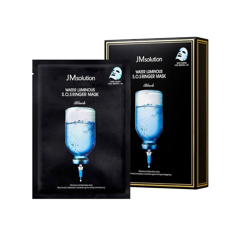 

[JMsolution] Water Luminous S.O.S Ringer Mask Black 35ml (Set of 10EA) - Professional Intensive Hydration & Soothing Care