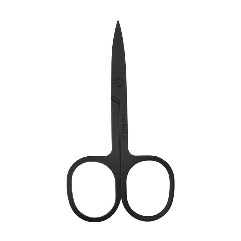 Mirror Stainless Steel Beauty Scissors Set: Pointed Tip Eyebrow Tweezers, Round Tip Nose Hair Scissors, Small Sanded Scissors