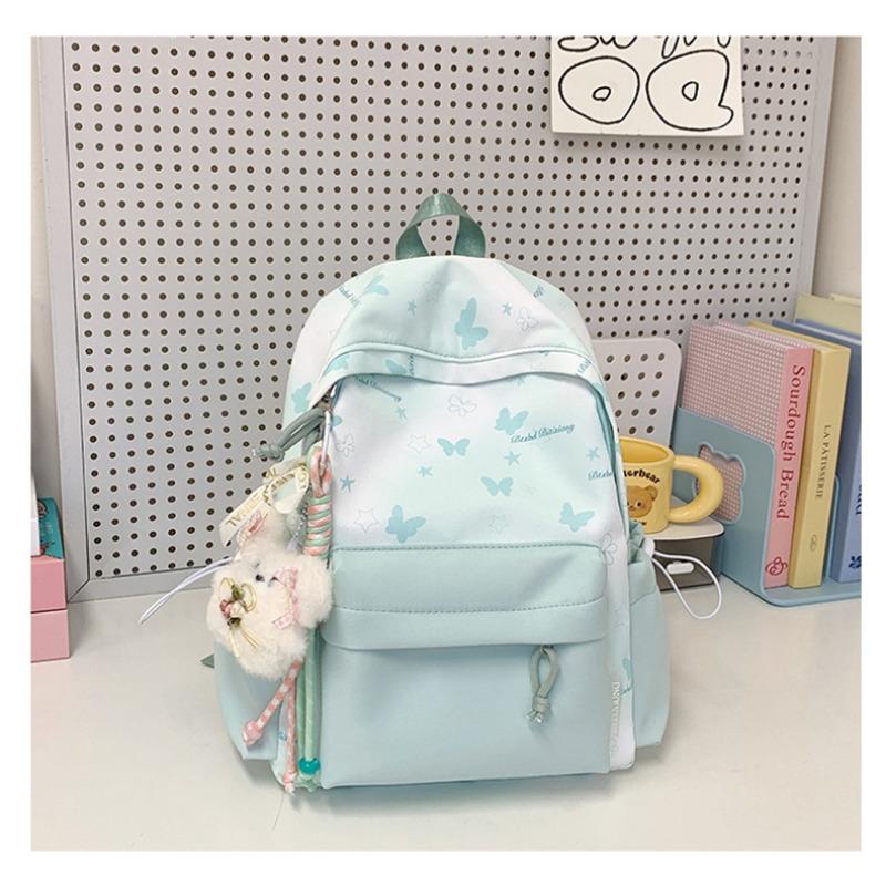 The New Schoolbag Is High-value, Fresh, Sweet, Literary and Cute Butterfly Backpack, Light Travel Backpack for Junior High School Students