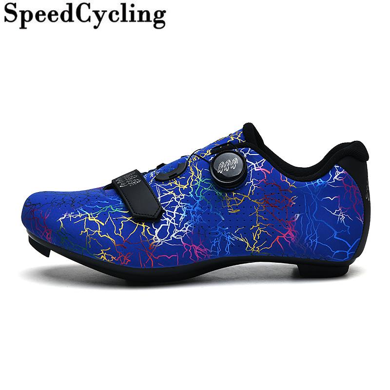 Fashion Cycling Shop Wmen's/Men's Road Bike Cycling Selflocking Shoes Breathable Nonslip Sneakers Large Size Shoes 46.47