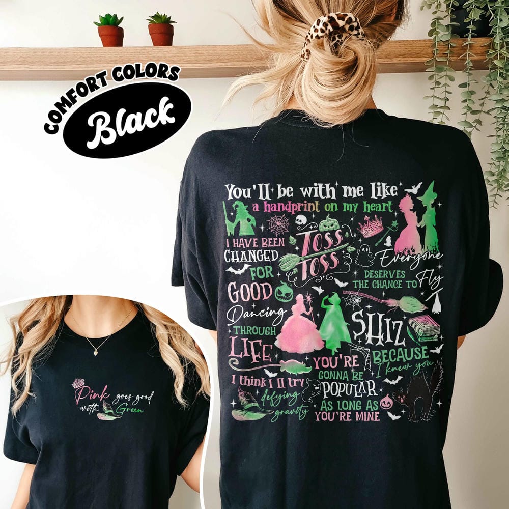 Wicked Comfort TShirt Cute Fantasy Defying Gravity Shirts Gift Wicked Changed For Good Wizard Movie Fan Shirt Y2K Top Streetwear S