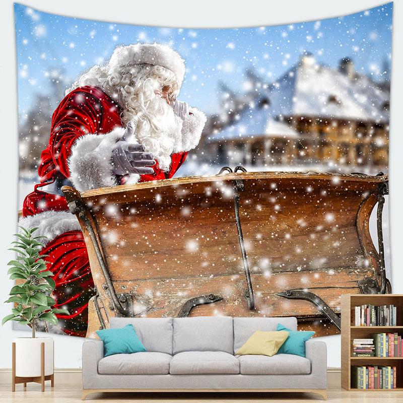 Home Decor Veselé Vánoce Santa Claus Dekorace Tapiserie Santa Claus Vánoční Party Tapiserie Tapiserie Tapiserie pozadí Látka