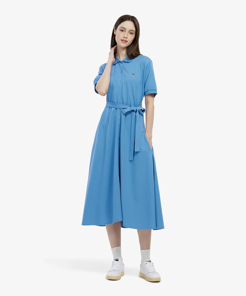 LACOSTE Women'S Fit-And-Flare Short Sleeve Pique Dress Ef211E-56G 776