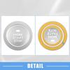 Engine Start Stop Ignition Button Overlay Cover Decal Interior Trim Sticker for Hyundai Sonata 2011-2014 Aluminum Alloy Silver Tone