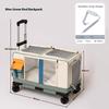 Trasportino Grande per Gatti e Cani con Finestre Trasparenti Doppi Spallacci e Design a Trolley da Viaggio Traspirante da Esterno