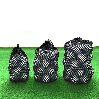 Schwarze Golf-Balltasche aus Nylongewebe, stabil