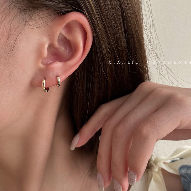 2019 Trendy Retro Hong Kong Style Women's Hoop Earrings – Cool, Sexy, Korean Temperament, Net Red Personality