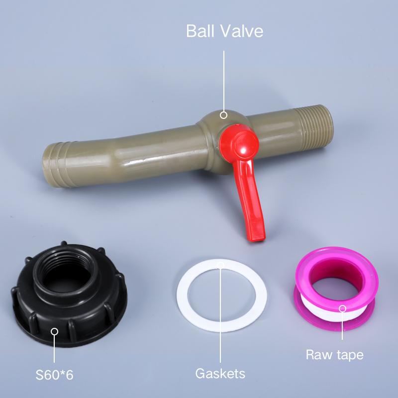 IBC-Tankadapter Wasserwürfelventil Armaturen Gartensprenger Anschluss Schlauchschalter Wasserhähne Hochwertige Ventilverbindungszubehörteile