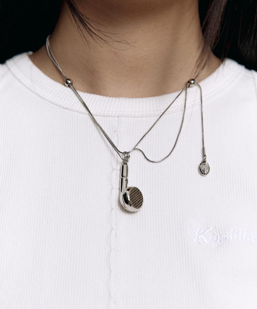 Kashiko Layered Slide Earphone Necklace