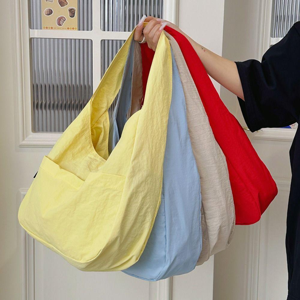 

Candy Color Nylon Shoulder Bag Large Capacity Mobile Phone Pack Fashion Sport Tote Bag Daily синій