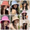 Sweet Lace-up Sun Caps French Style Women's Sun Hat Elegant Summer Fisherman Hat  Lady