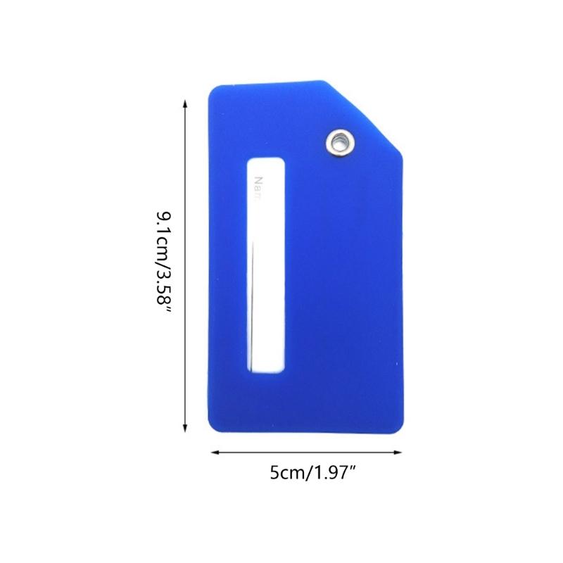 10pcs Silicone Suitcase Markers Durable Luggage Labels with Stainless Steel Loop Easy To Identify