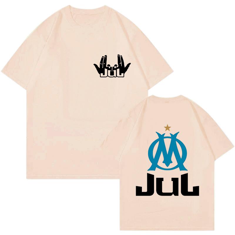 Rapper Jul Gesture Logo Printed Tshirt Unisex and Women Summer Cotton Y2K Clothing Hip Hop Fashion Short Sleeve Tops Streetwear