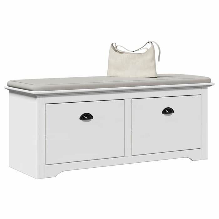 VidaXL Banc de couloir BODO blanc 114x40x45 cm, banc, siège de couloir, banc de rangement, banc d'entrée, meuble de couloir 4016869