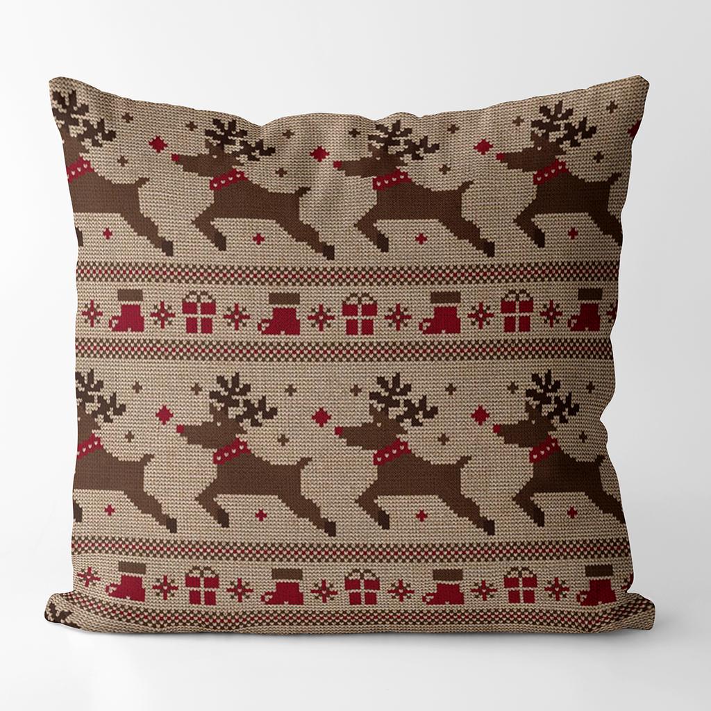 Christmas Cushion Cover Merry Christmas Decorations For Home Xmas Elk Noel Cristmas Ornaments New Year Gifts