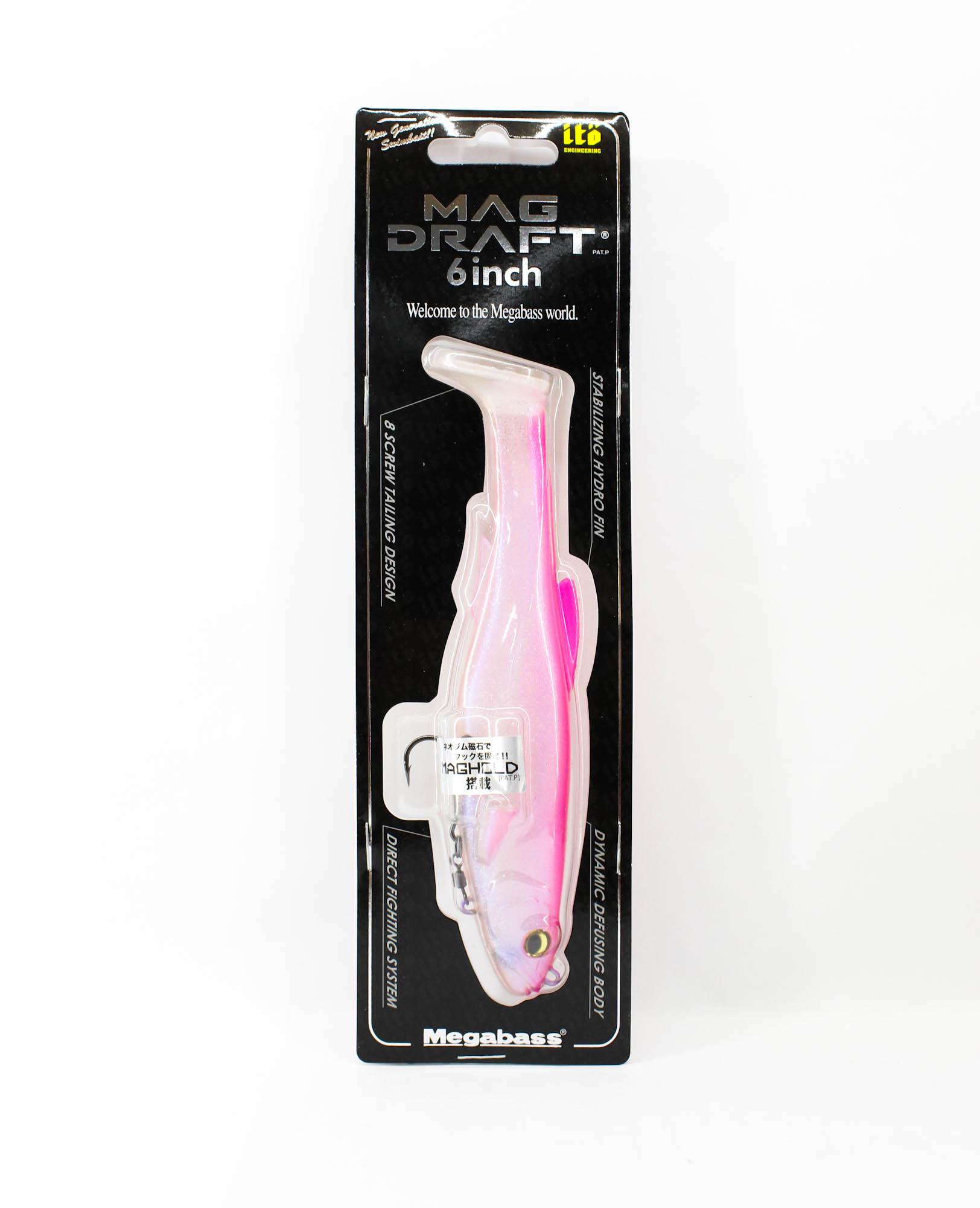 Мягкая приманка Megabass Mag Draft 6 дюймов, тонущая, Pink Back Shad (8346)