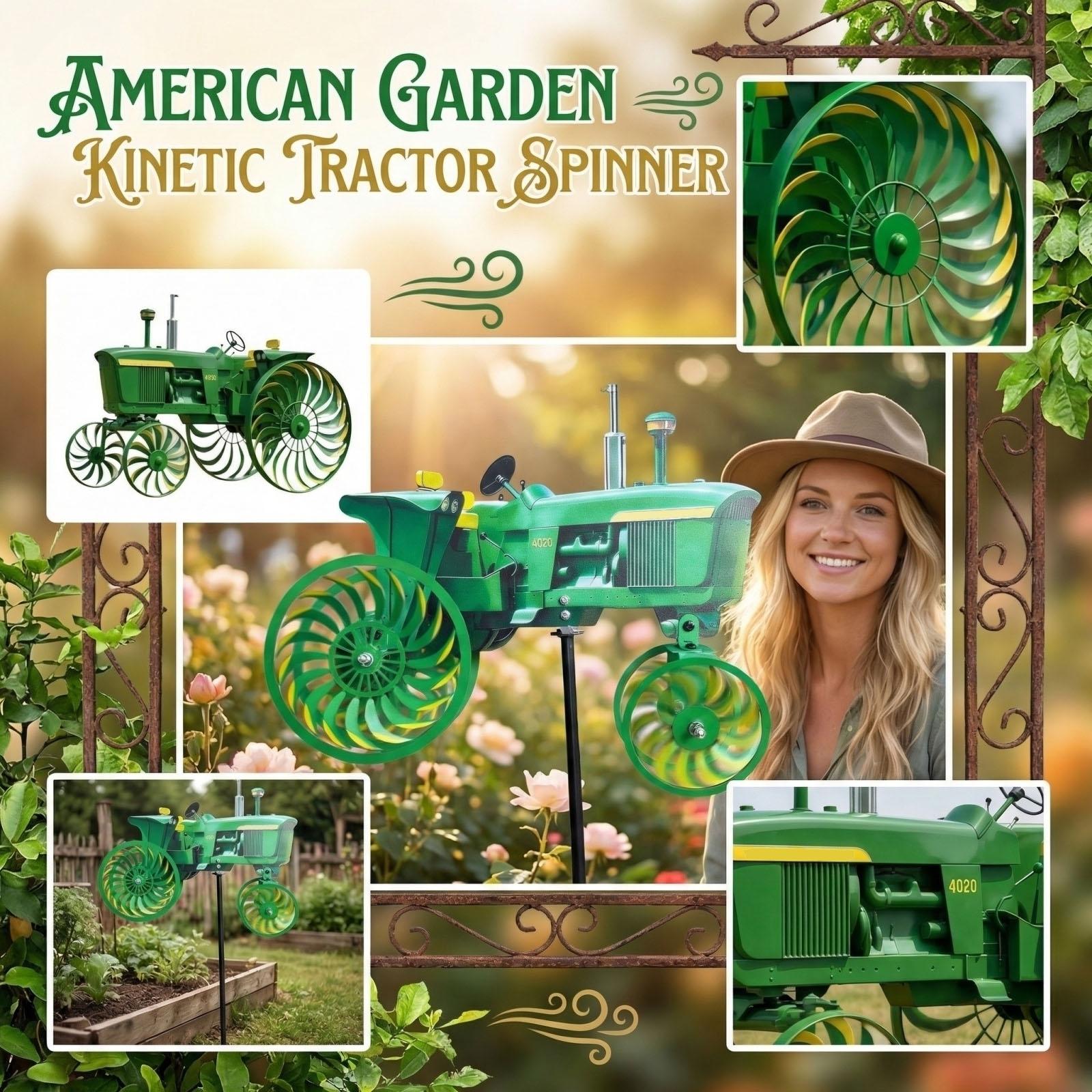 

Garden Wind , Green Tractor Windmill Stake With Rotating Wheels For Patio Yard Garden, Unique Outdoor Sculptures Ornament Gift For Friends Family One Size