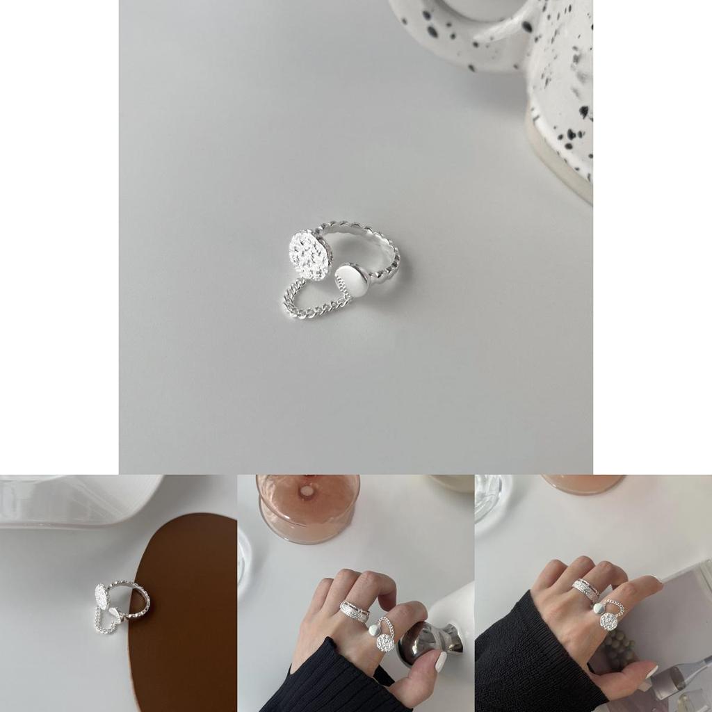 Stylish Korean-inspired Irregular Texture Ring For Women With Chic Geometric Design