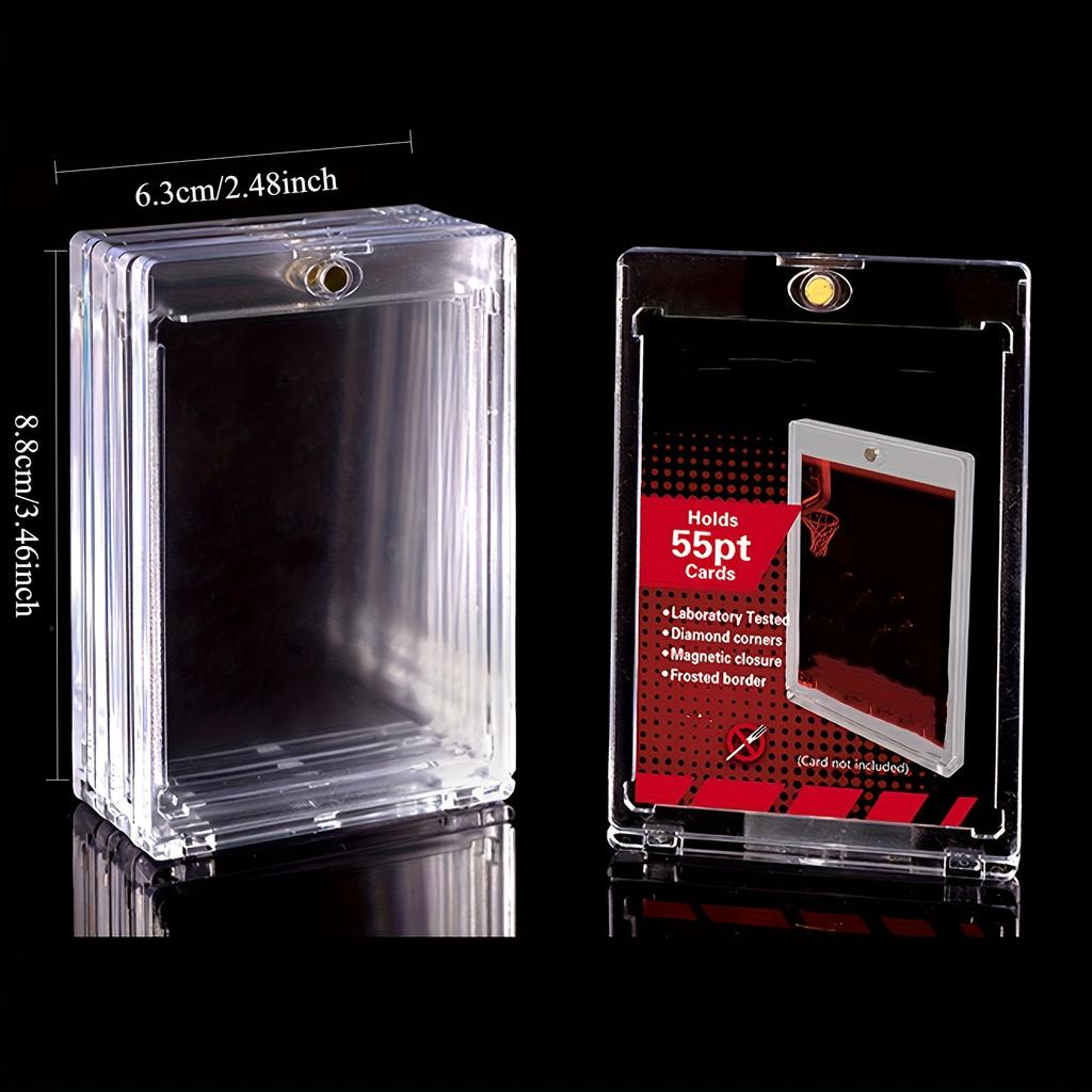 5/10pcs Transparent Display Boxes with Magnetic Closure, Plastic Storage Cases for Credit Cards, Organizer for Business Cards