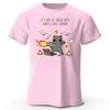 New Irritable Kitten Mens Daily Casual Pure Cotton Short Sleeved Adult Fitness Sports Plus Size Loose Tshirt Street Top