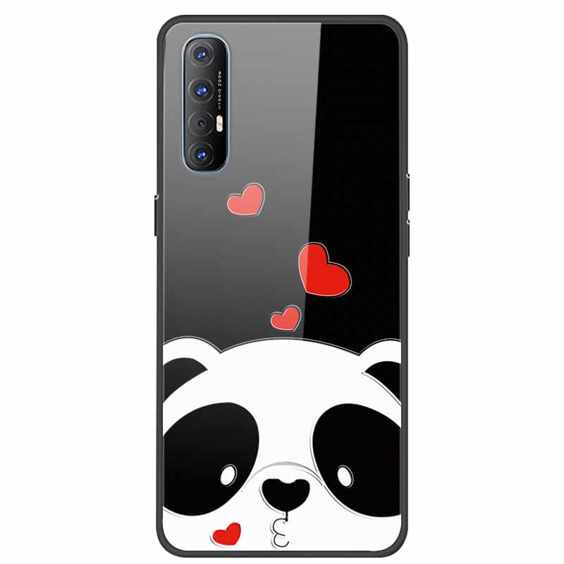 Tempered Glass Case For Oppo Reno 3 Pro 5G Case 6.5" Hard Phone Back Cover Soft Bumper For Oppo Reno3 Pro Case Funda Para PCRM00